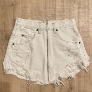Carmar White Denim Skirt